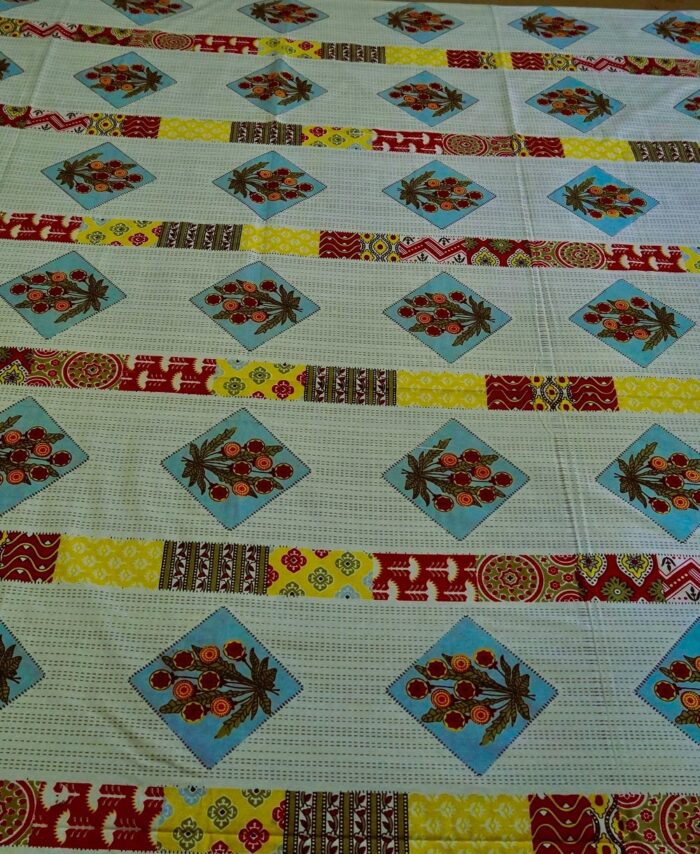 Ethnic Floral Jaipuri Super King Size Bedsheet – Cream Base with Multicolor Motifs