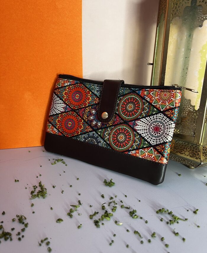 Handmade Mandala Fabric Clutch