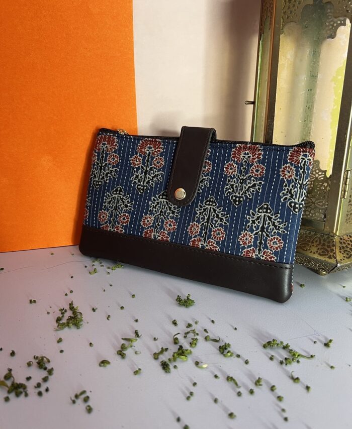 Hand-stitched Mandala Print Clutch