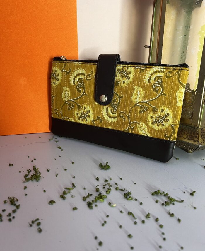 Handmade Yellow Floral Clutch
